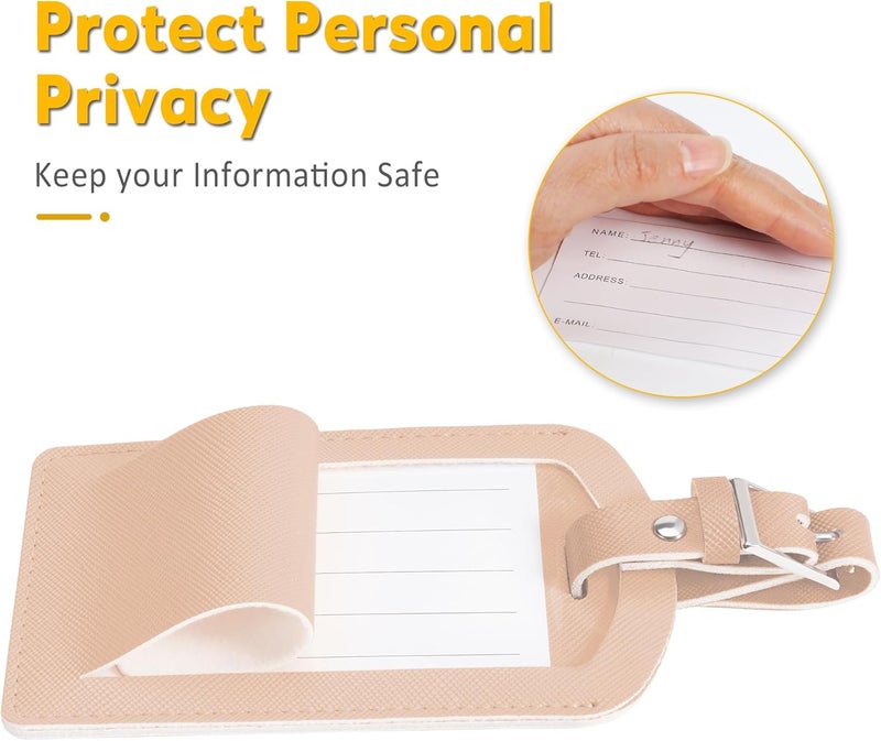Airkit 3 Pack Luggage Tags for Suitcases, TSA Approved Bag Tags, Baggage Tags with Privacy Protection, Travel Essentials Luggage Accessories, Pale Pink - Image 3